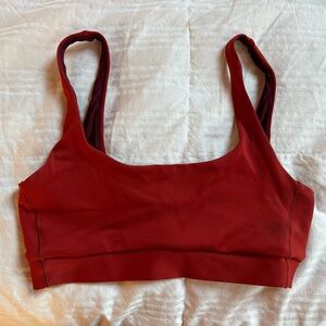 Left On Friday Deep Red Double Scoop Top
